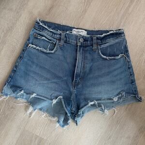 Abercrombie & Fitch The Cutoff Short High Rise Curve Love Jean Shorts 26/2